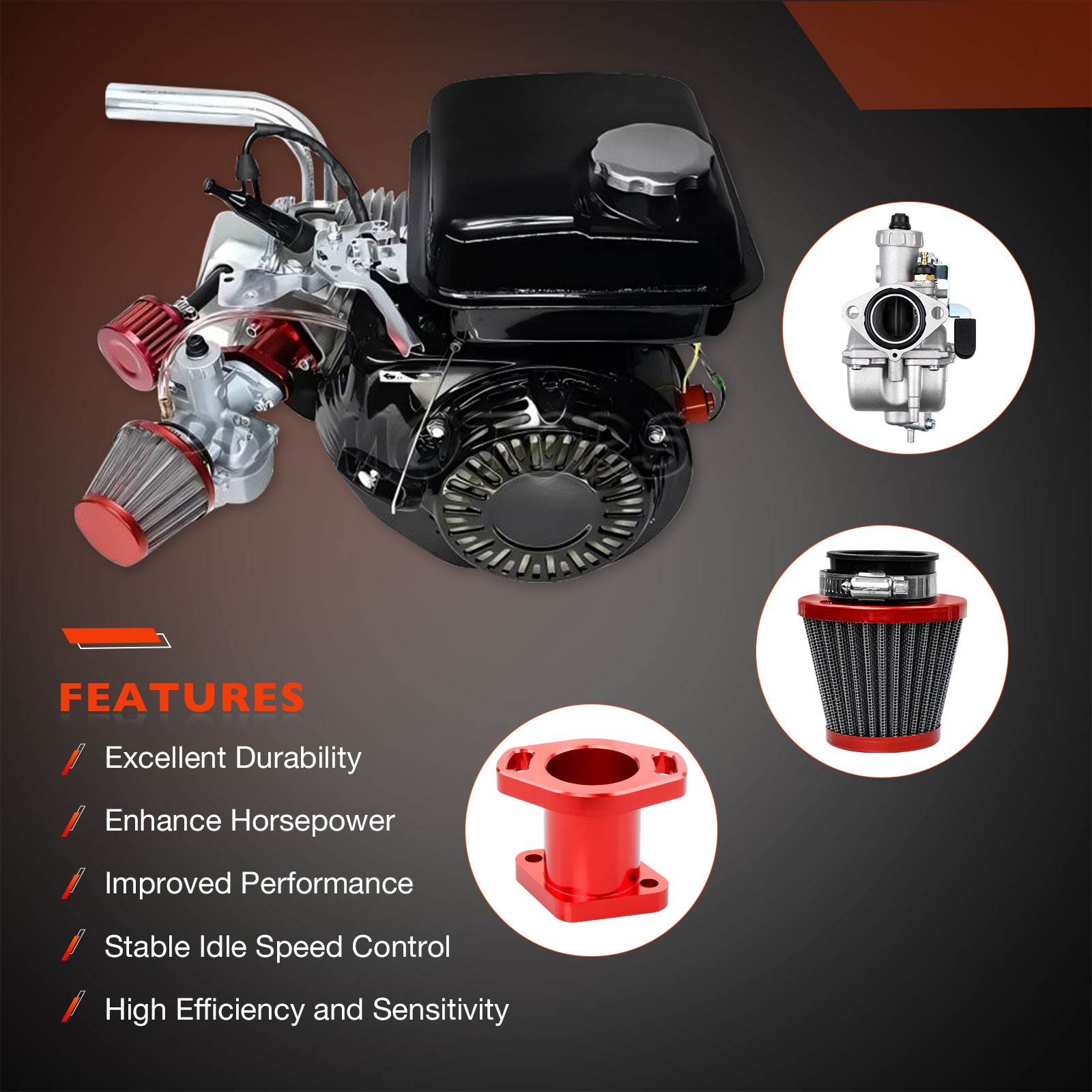 VM22 26mm Carburetor Throttle Assembly Kit For Predator 212cc 224cc 196cc CT200U