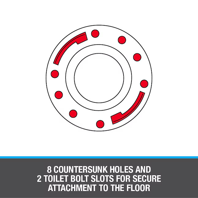 Oatey Fast Set 3.5-in Black ABS Toilet flange