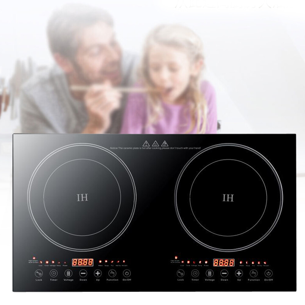 2400W Portable Induction Cooktop Countertop Dual Cooker Burner Stove Hot Plate
