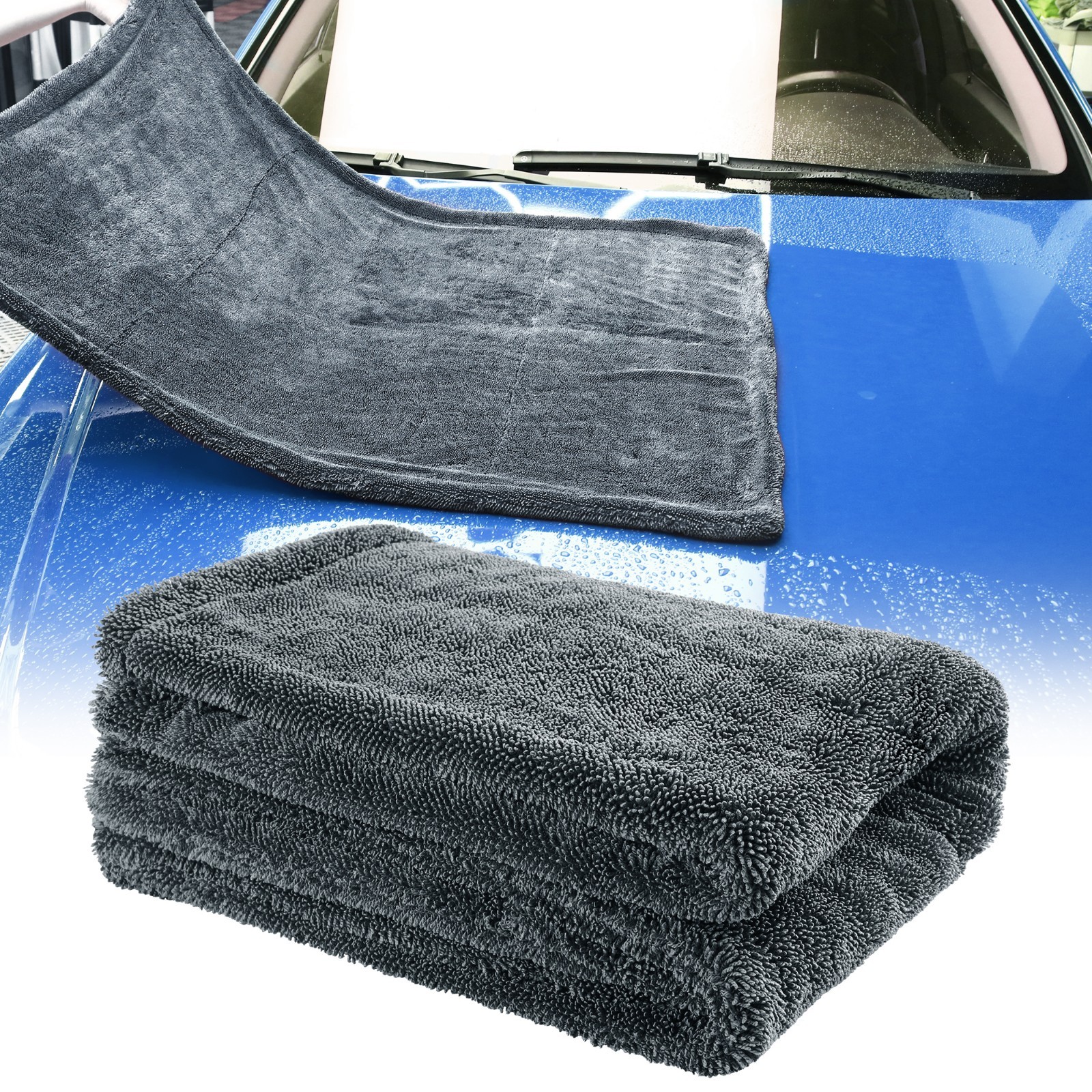 Super Absorbent Microfiber Car Drying Towel Twisted Loop 24” x 36″ 1500GSM