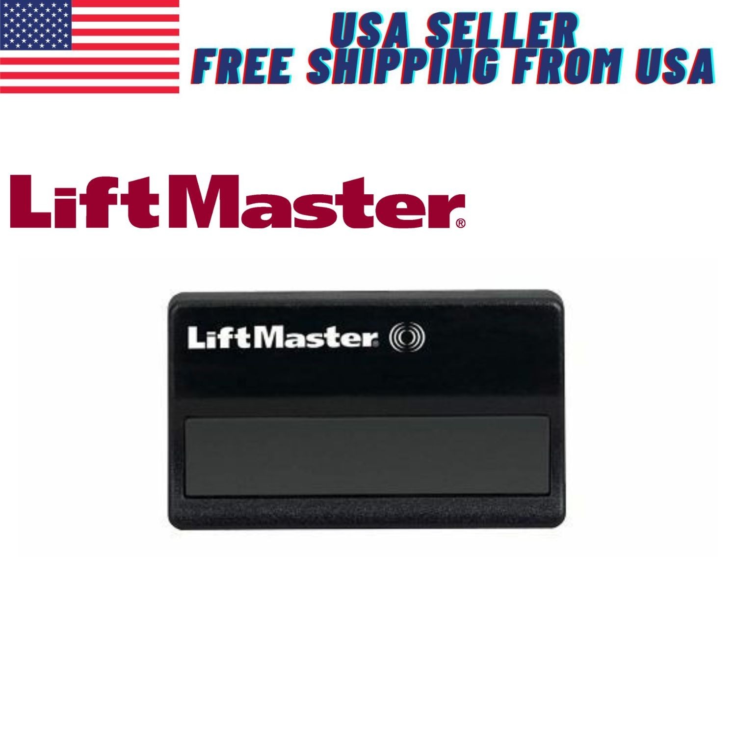 LiftMaster 371LM Security+ Garage Door Opener Remote Black 1 Button 315MHz