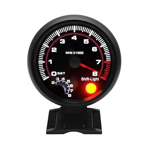 3.75″ 12V Digital Tachometer Gauge, 0-8000 RPM, for 4/6/8 Cylinder Gasoline