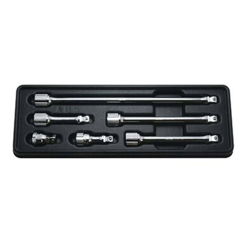 Koken PK3763/6 3/8 Sq. Dr. Wobble-Fix Extension Bar set 32-250mm ABS Tray 6 pcs.