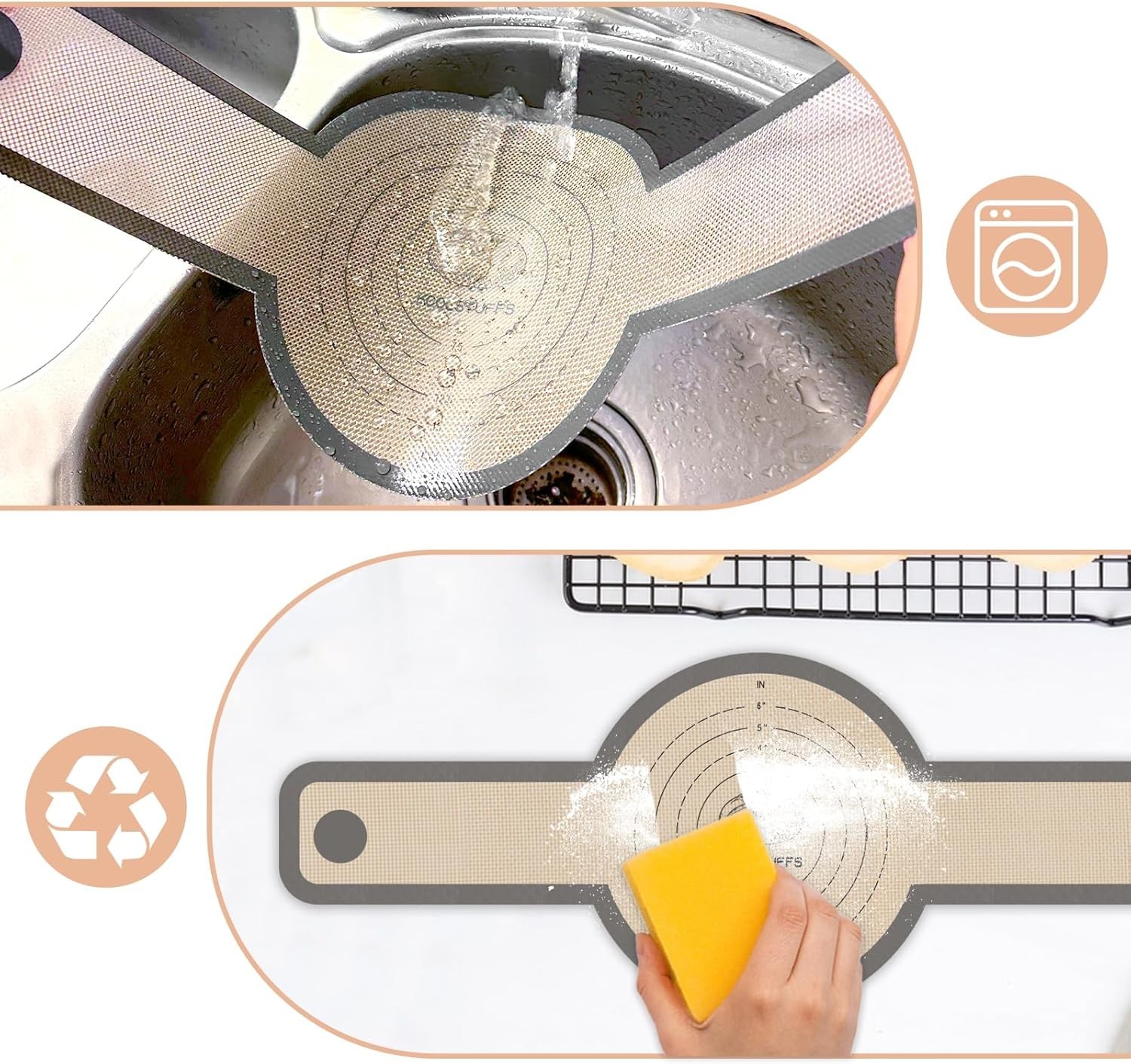 Silicone Bread Sling for Dutch Oven, 2 PCS Non-Stick & Easy Clean Reusable So…