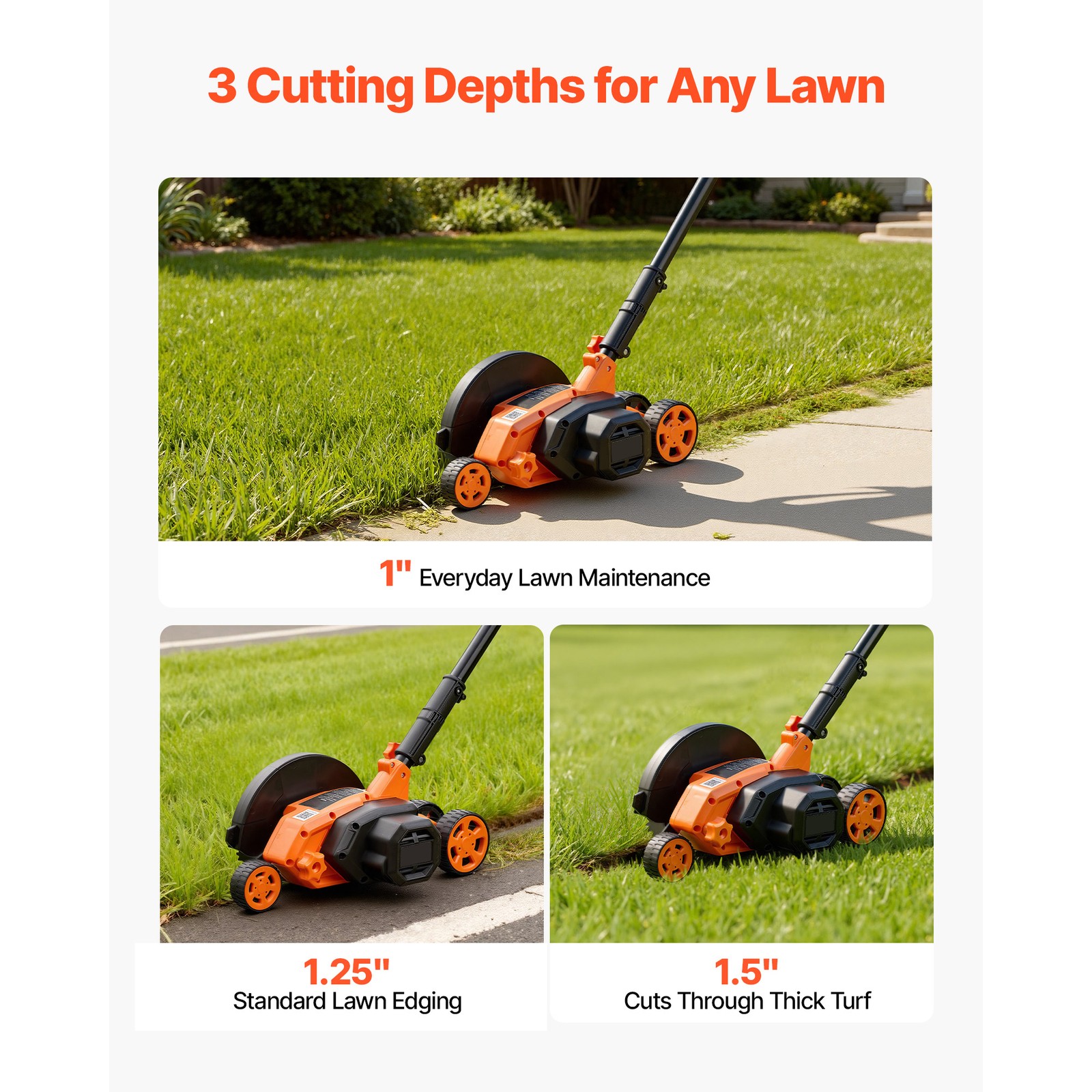 Uimoso Electric Lawn Edger with 8-inch Blade, 12 Amp Motor, 4000 RPM