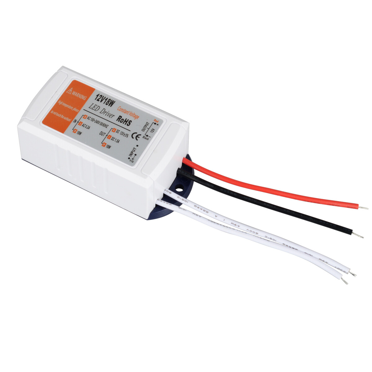 LED Driver Transformer Power Supply DC 12V 18W Adapter Fits LED Strip Lights -US