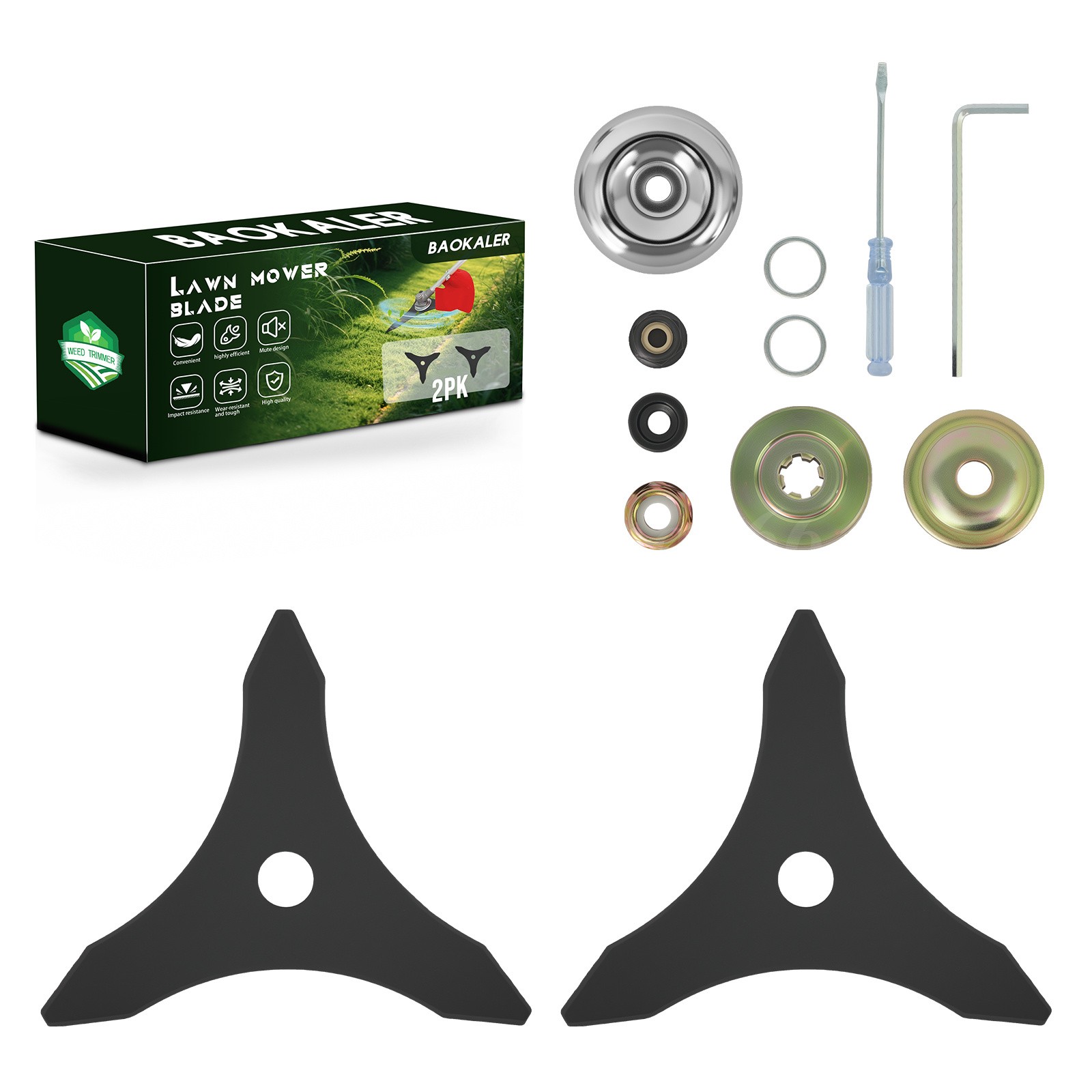9″x 36 Teeth Carbide Tipped Blade kit for Brush Cutter Trimmer Weed Eater 2 Pack