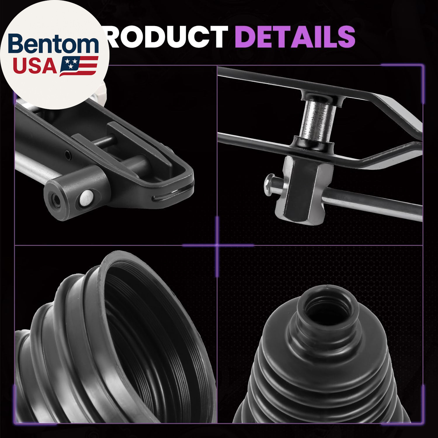 New Upgrade 4PCS Universal CV Axle Boot Repair Kit, Fits 26Mm-34Mm Shafts, 4.92″