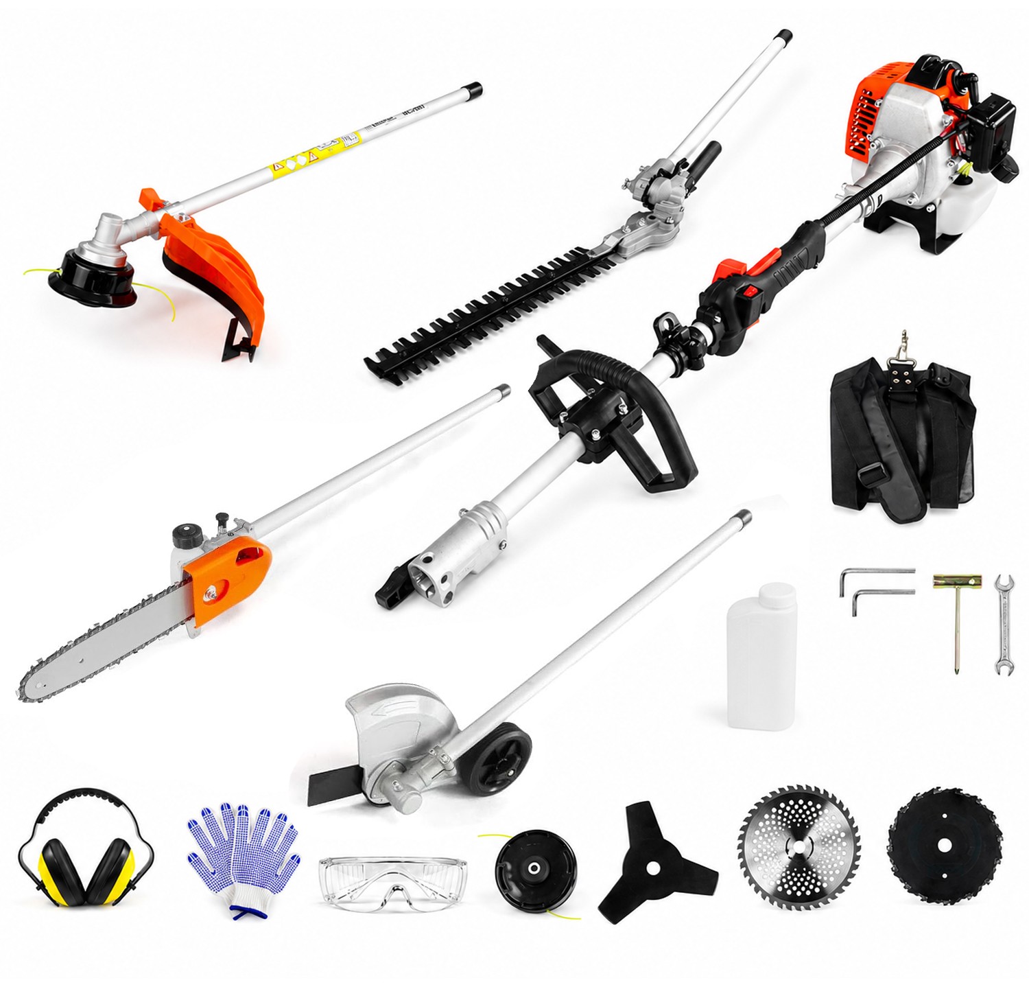 NEOTEC 6-in-1 Multi-Functional Trimming Tools Gas Hedge Trimmer 26CC Weed Eater