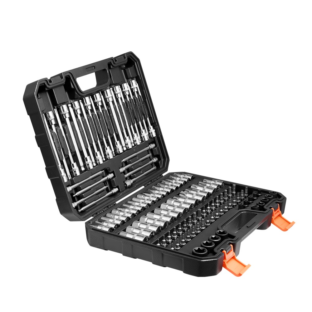 Bit Socket Set 107-Piece SAE and Metric Hex Torx External Torx Tamper-Proof