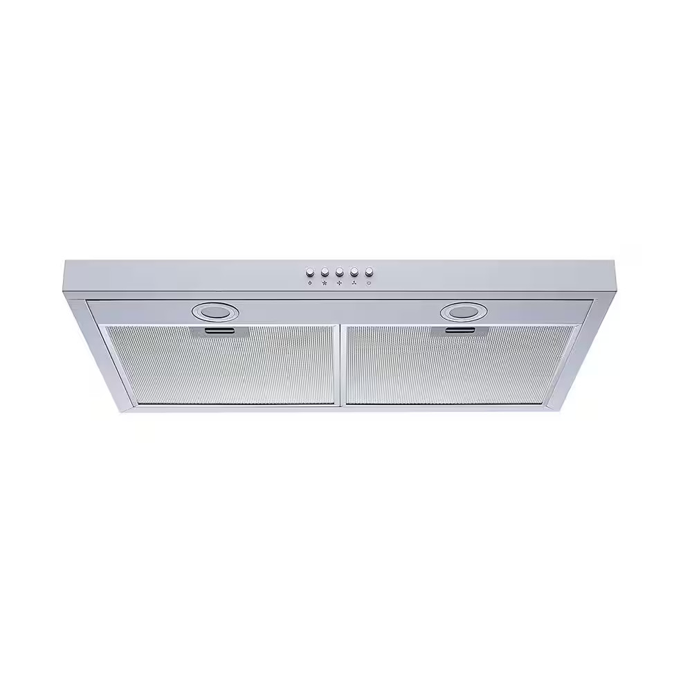 30 In. 400 CFM Convertible under Cabinet Range Hood in White with Mesh Filters a