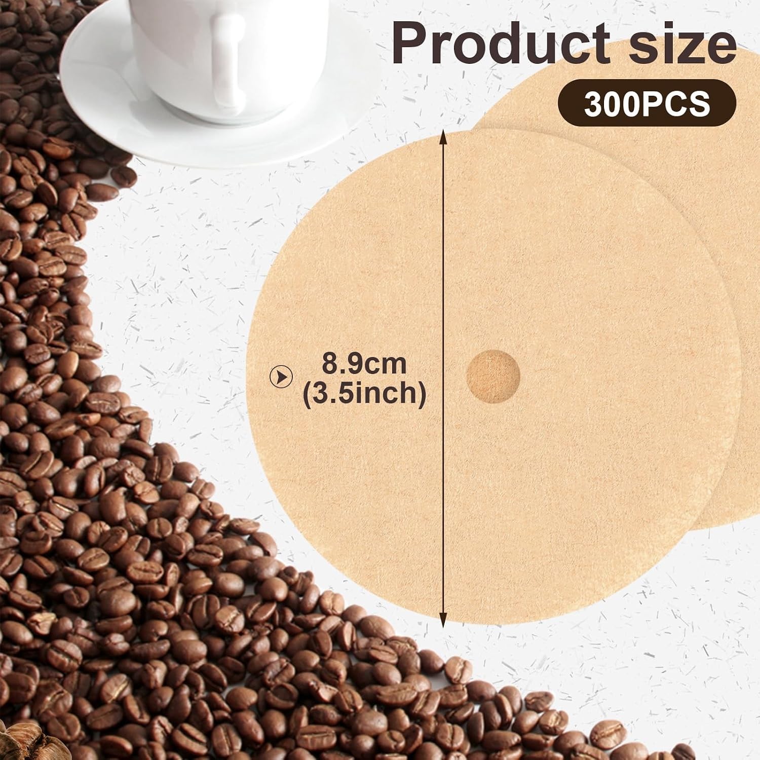 300Pcs Percolator Coffee Filters, 3.5in Disc Disposable Coffee Filters, | Virgin