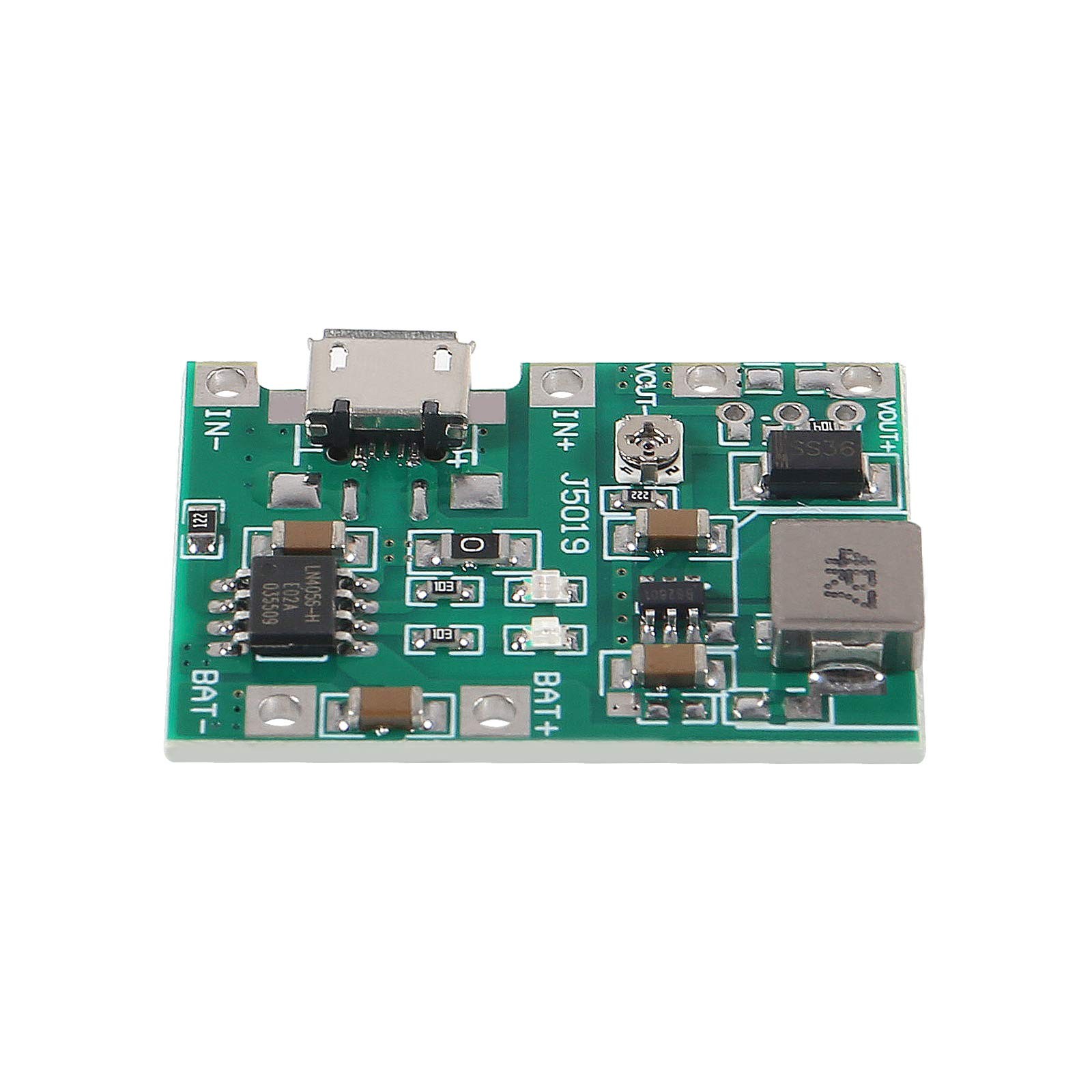 5PCS 3.7V 4.2V Lithium Liion Battery Charger Board Adjustable green black