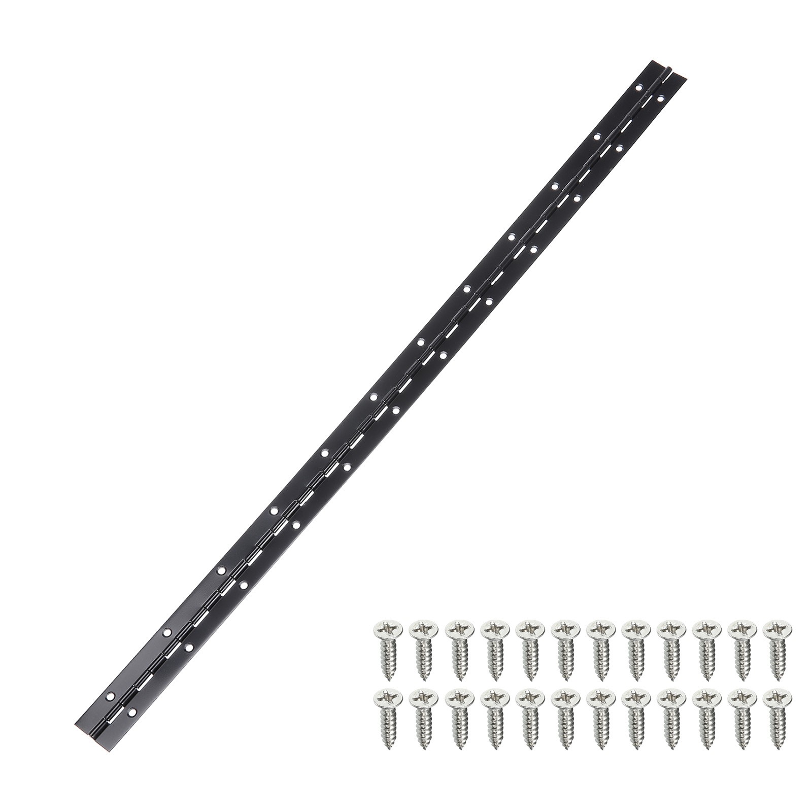Stainless Steel Piano Hinge 24 Inch x 1.2 Inch Continuous Hinge, Black