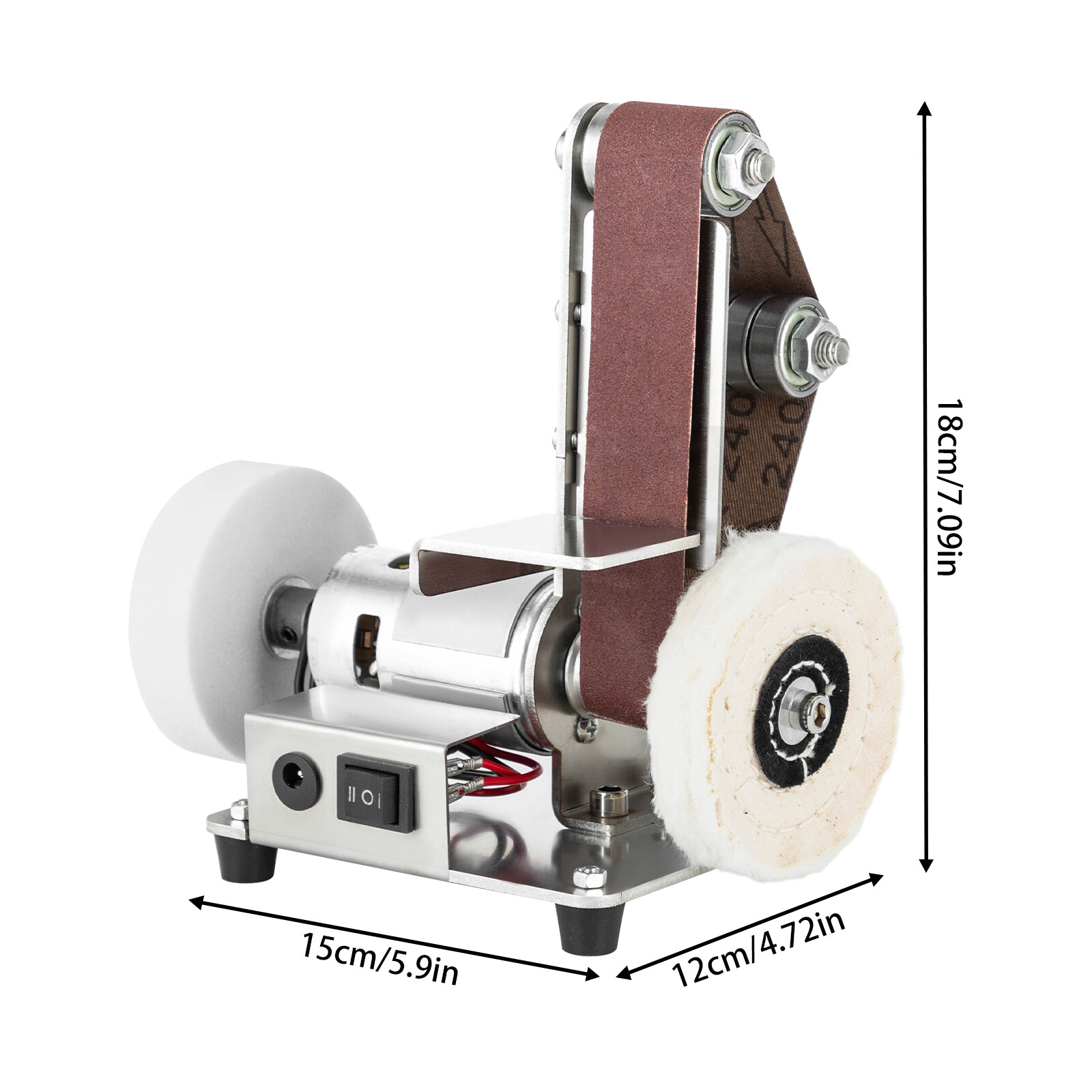 Mini Belt Sander, Electric Bench Grinder Sanding Machine, Table Top Grinder New