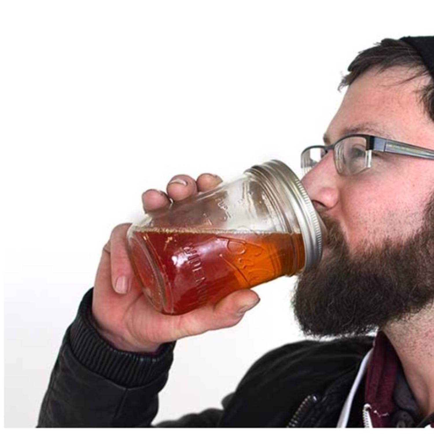 Cuppow Mason Jar Drinking Lid, Wide-Mouth, Reusable, Perfect for On-the-Go