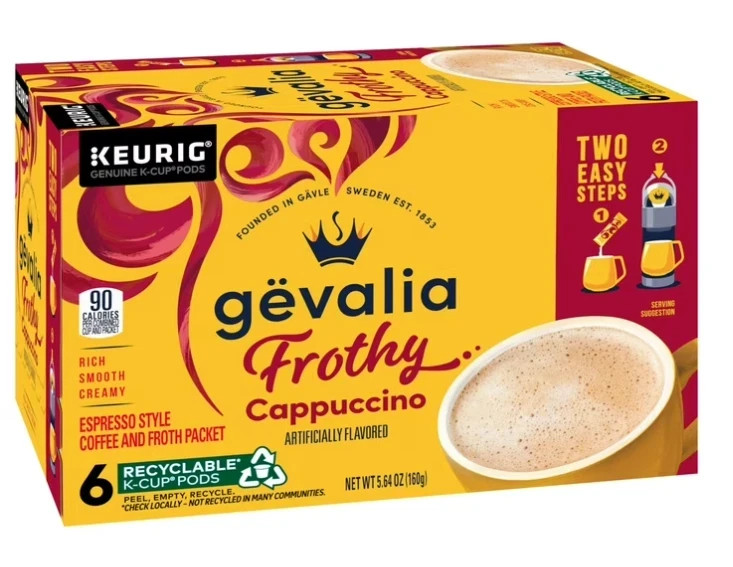 (2 pack) Gevalia Frothy 2-Step Artificially Flavored Cappuccino Espresso Style K