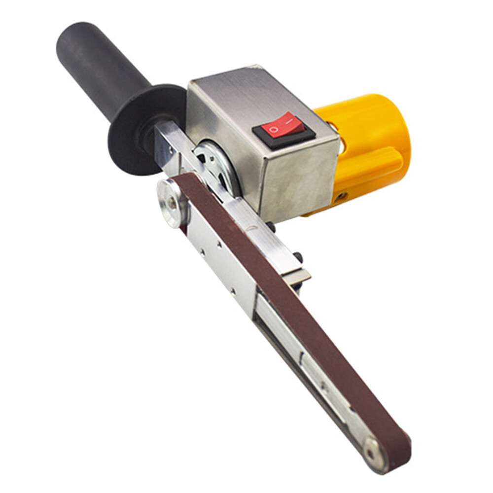 Handheld Electric Belt Sander Mini Grinder Small Machine with 10 Sanding Belts