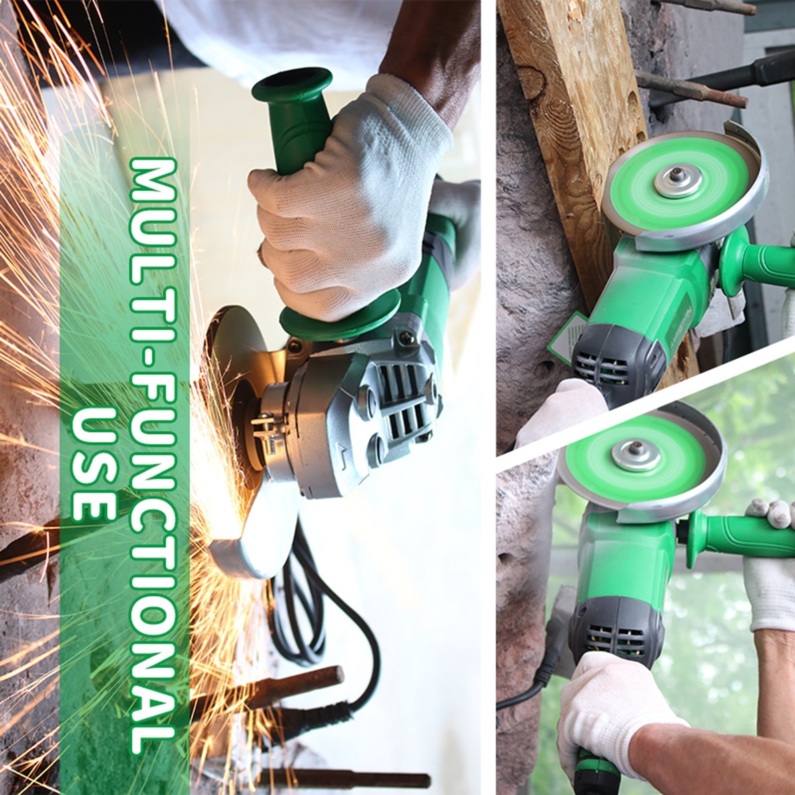 Corded Angle Grinder 6 Inch 1680W Industrial Metal Grinding Cutting 8800RPM