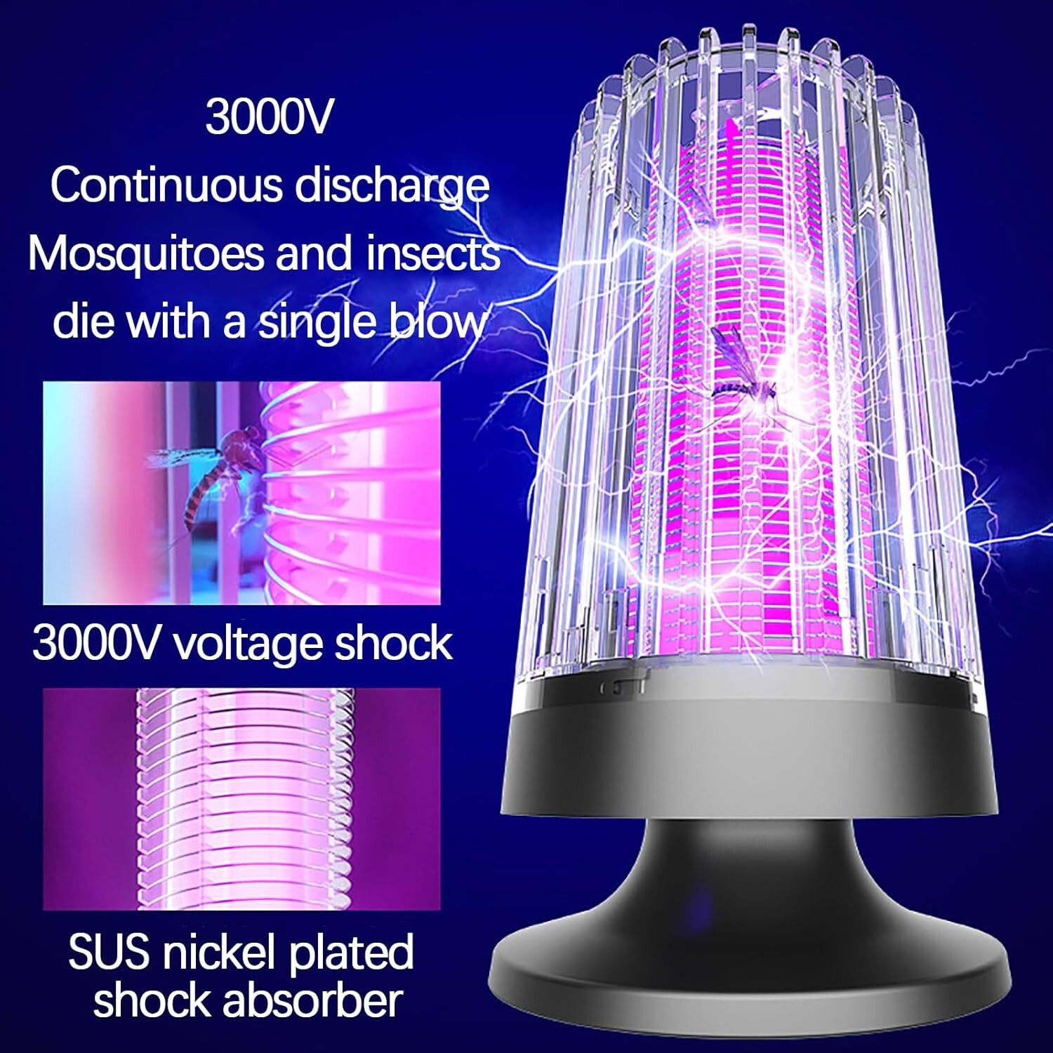 Mosquito Zapper,Electric Flying Insects Zapper Indoor with ABS Plastic Outer