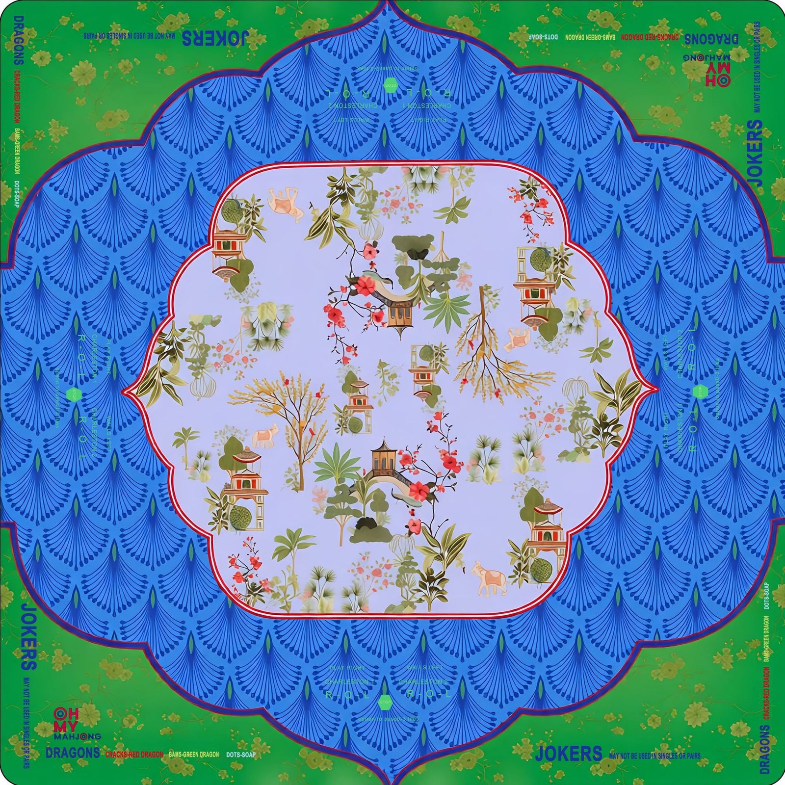 American Mahjong Diatomite Table Mat Non Slip Silent Rubber Base