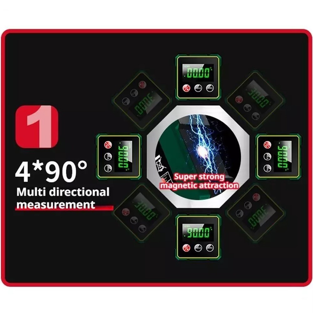 Digital Angle Finder with Electronic Laser 4-side Strong Magnetic Angle Gauge