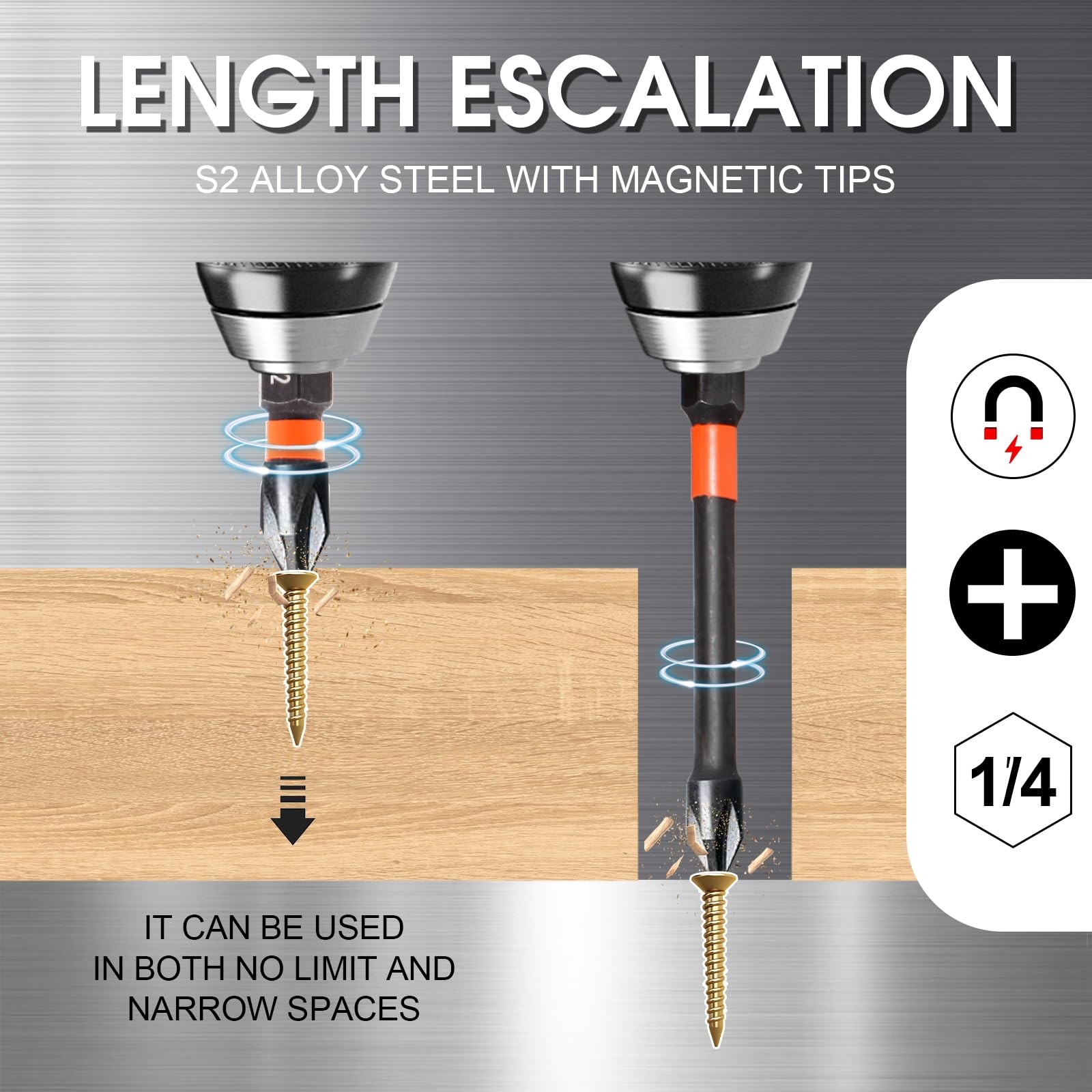10-Pack Phillips Bits #2 Impact, 2-Inch Magnetic Phillips Head Drill & Screwdriv