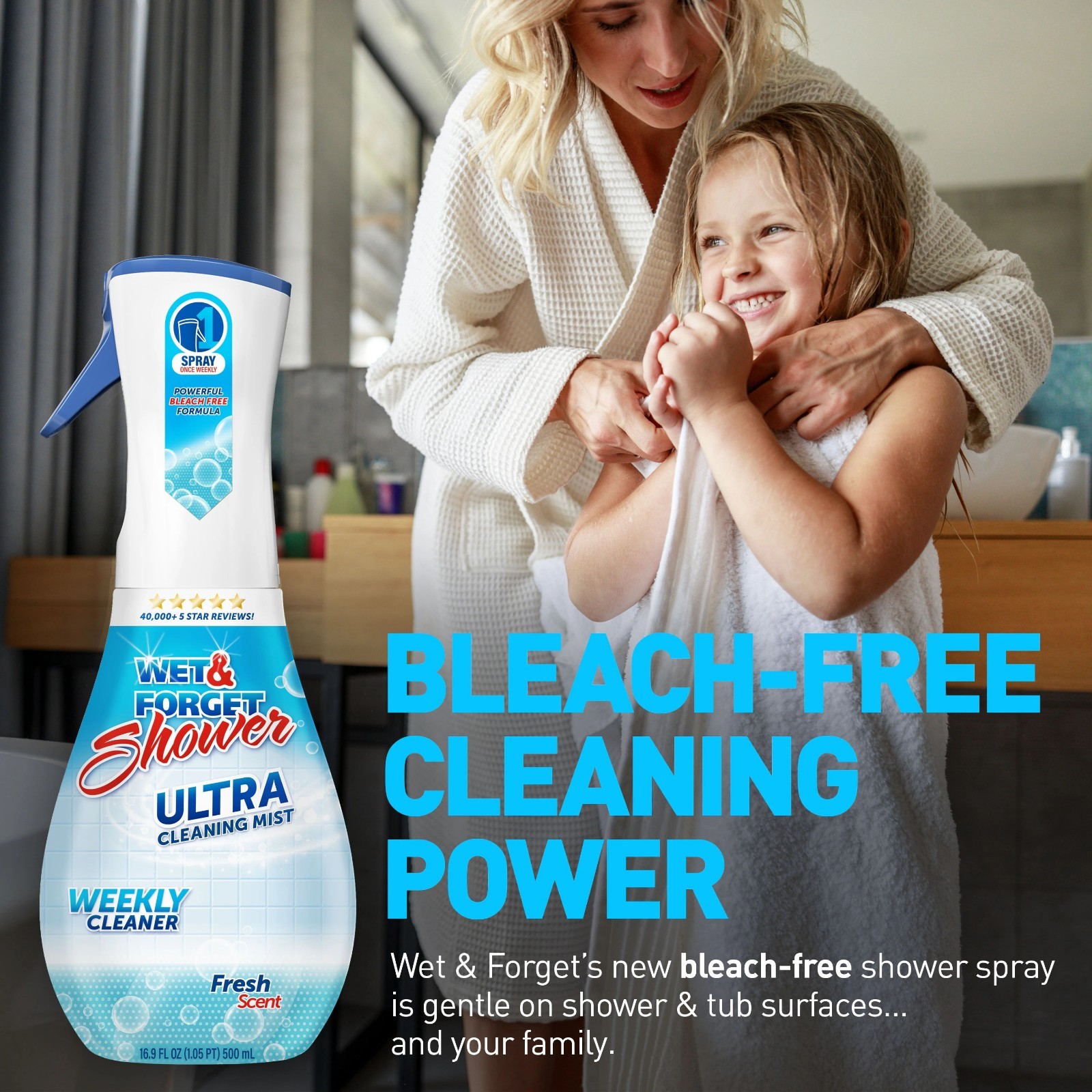 Wet & Forget Fresh Shower Cleaner, Fresh Scent, 16.9 fl oz