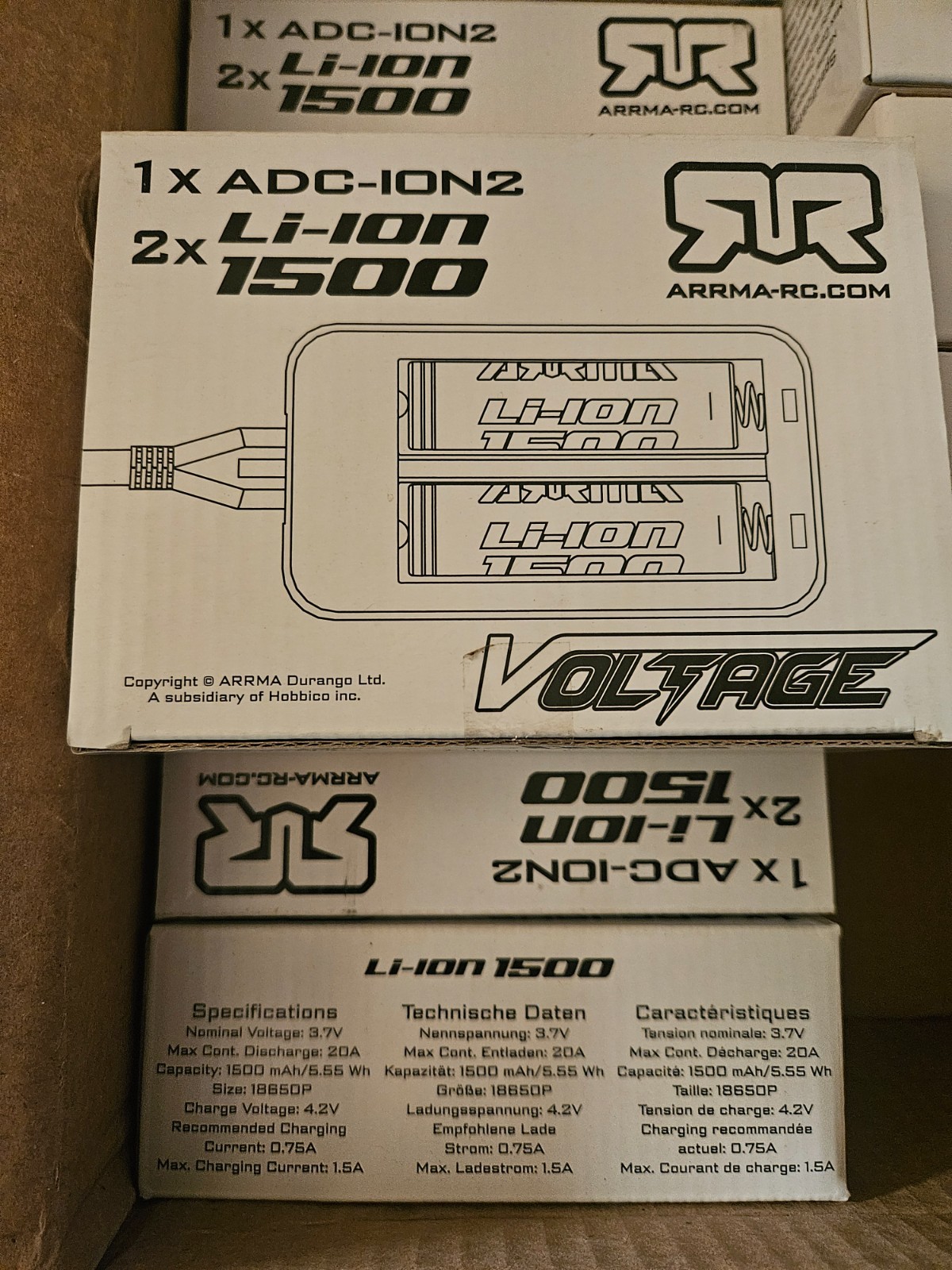 ARRMA AR390238 Li-Ion 18650 1500 MAH Batt & Charger 3.7 volts..cree flashlight