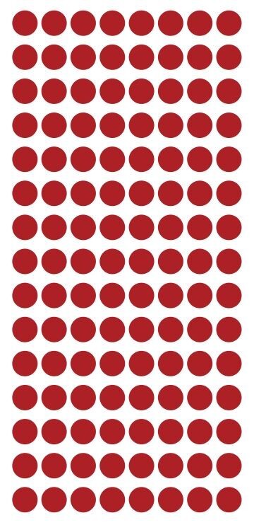 1/4″ Red Dots Round Vinyl Color Coded Inventory Label 1/4 Inch Dot Stickers