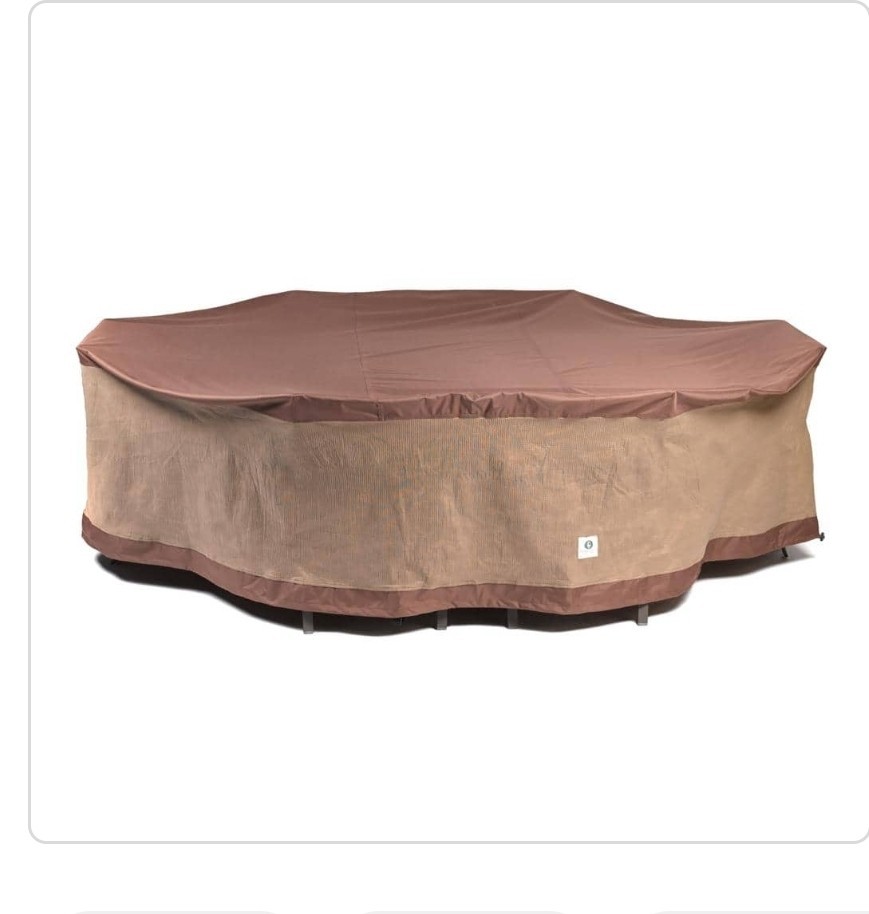 DUCKCOVERS Ultimate Waterproof 127 Inch Rectangular/Oval Patio Table with Cha…