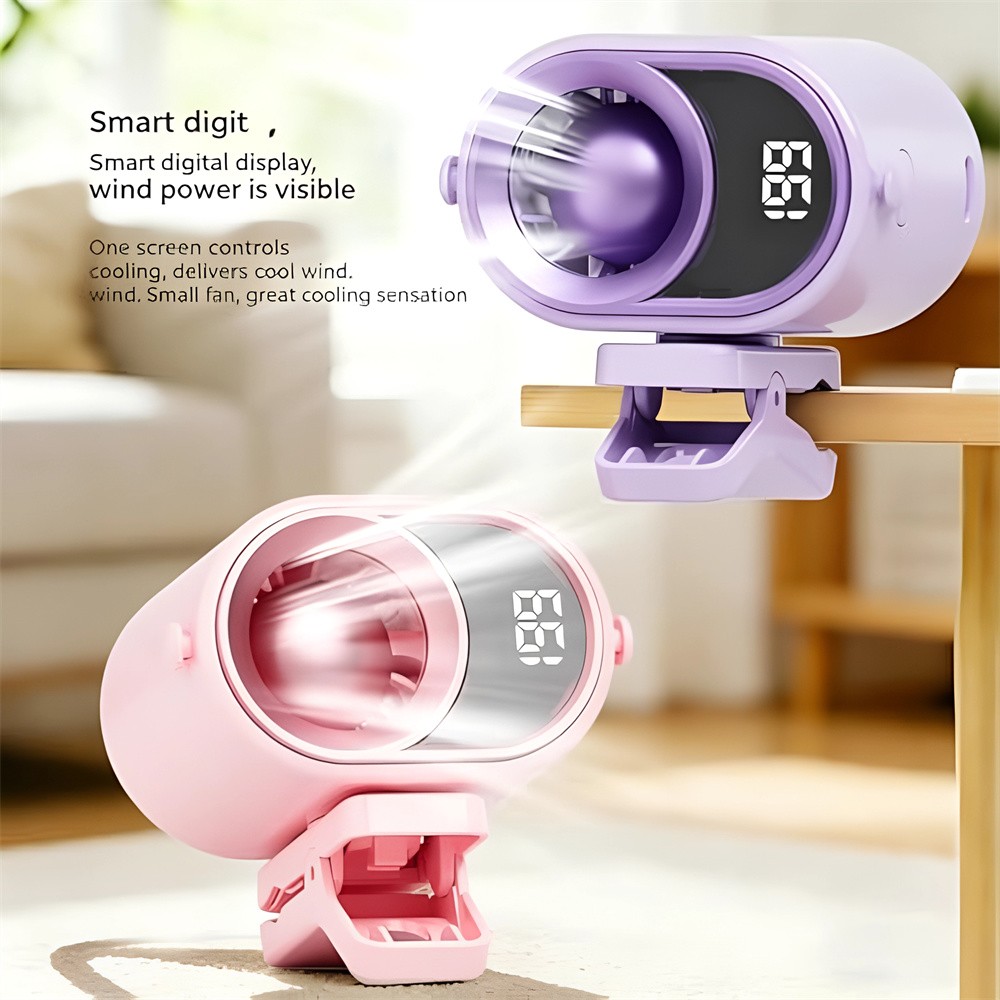 199-Speed Stepless Turbo Fan–Semiconductor Cooling+Multi Clip for Car Outdoor