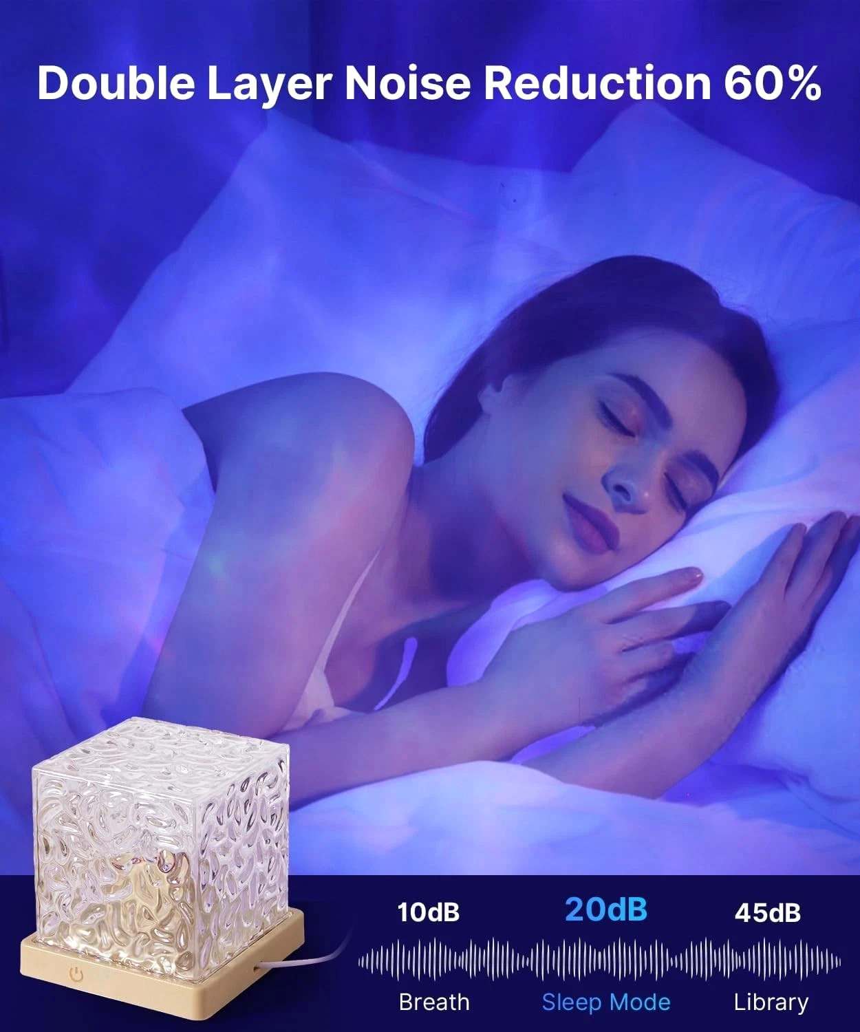 Northern Lights Projector Galaxy Lamp 16 Color LED Mood Light Remote Ocean Wave