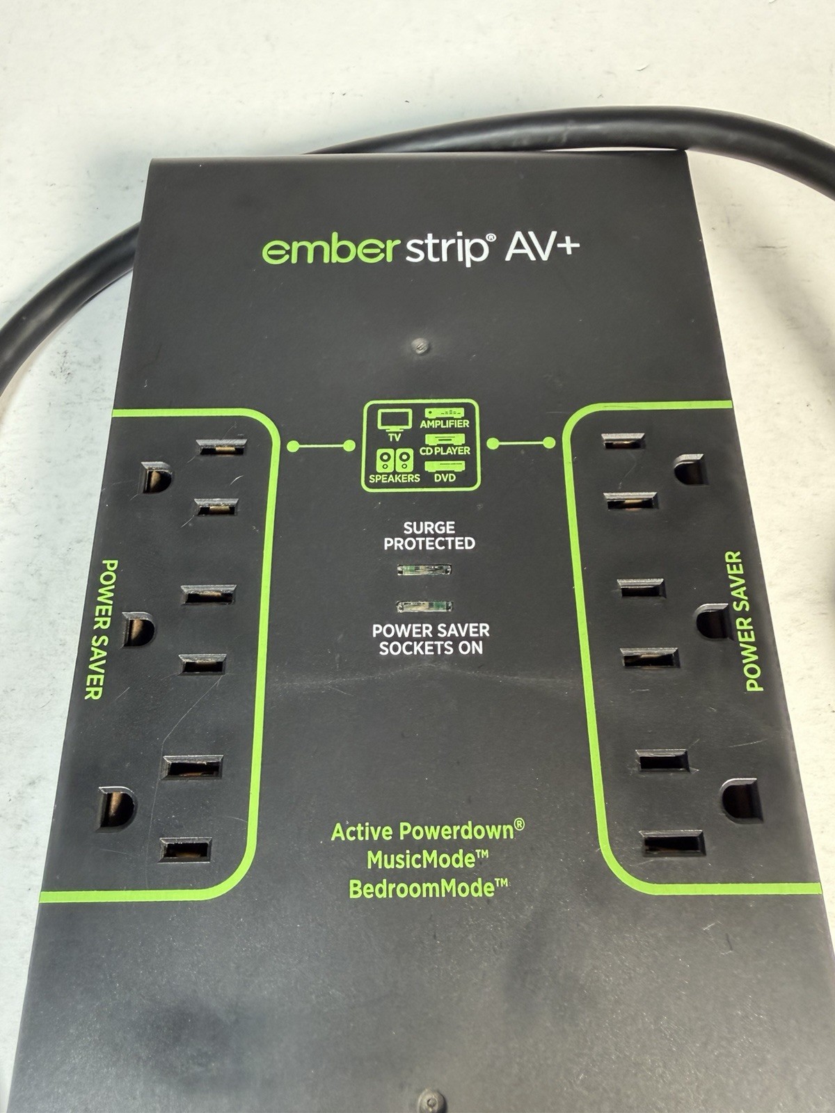 Emberstrip AV+ Smart Surge Protector Power Strip Active Powerdown Tested