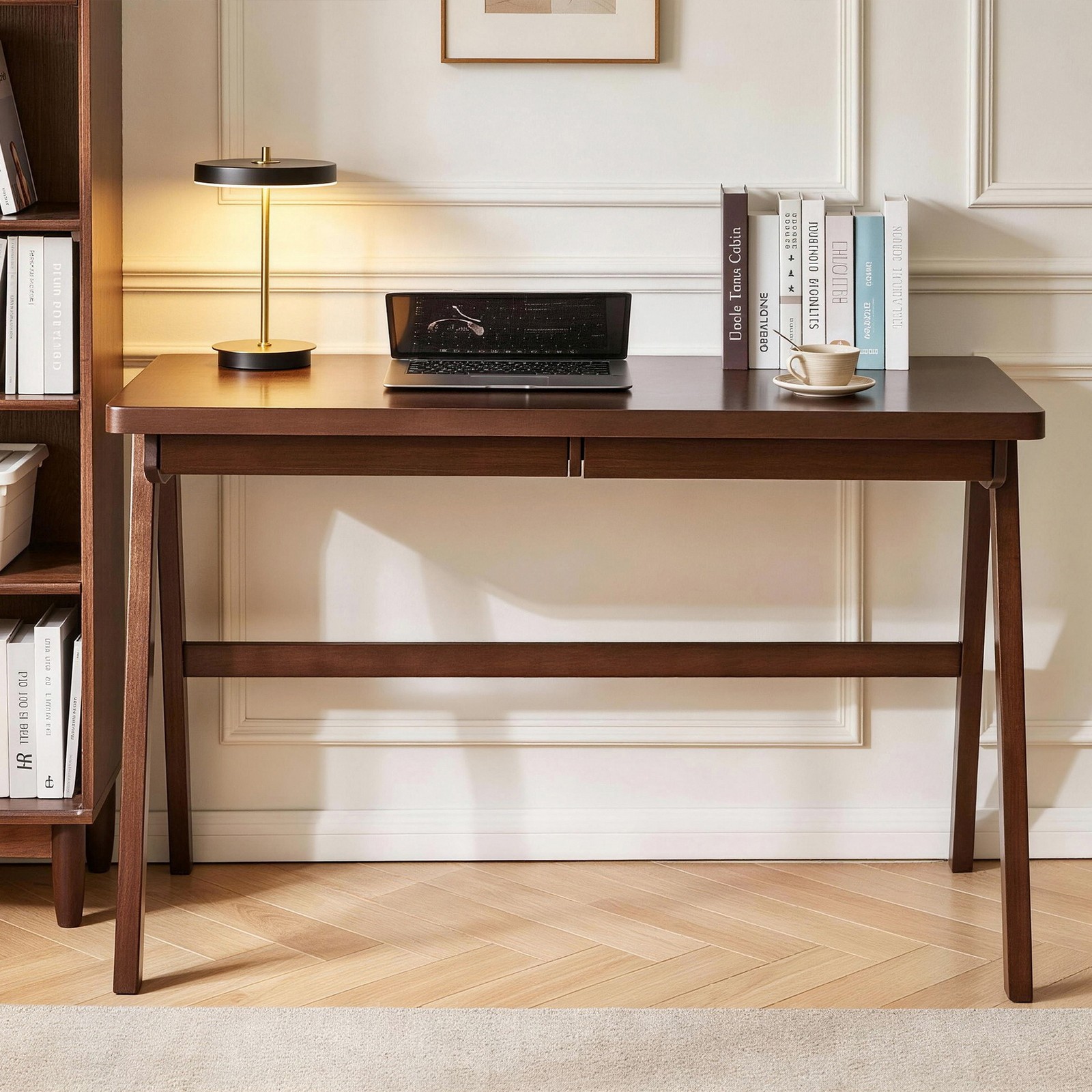 1.4″ Thick Solid Wood Writing Desk Home Office Study Laptop Computer Desk Table