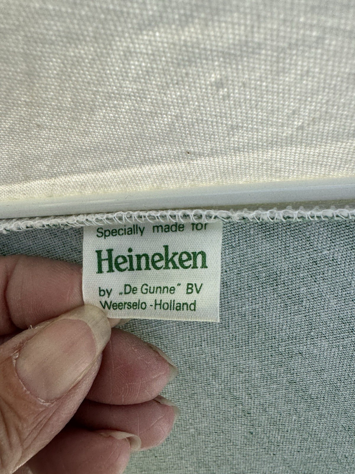 VTG LARGE HEINEKEN COTTON CANVAS BEACH UMBRELLA Read Description