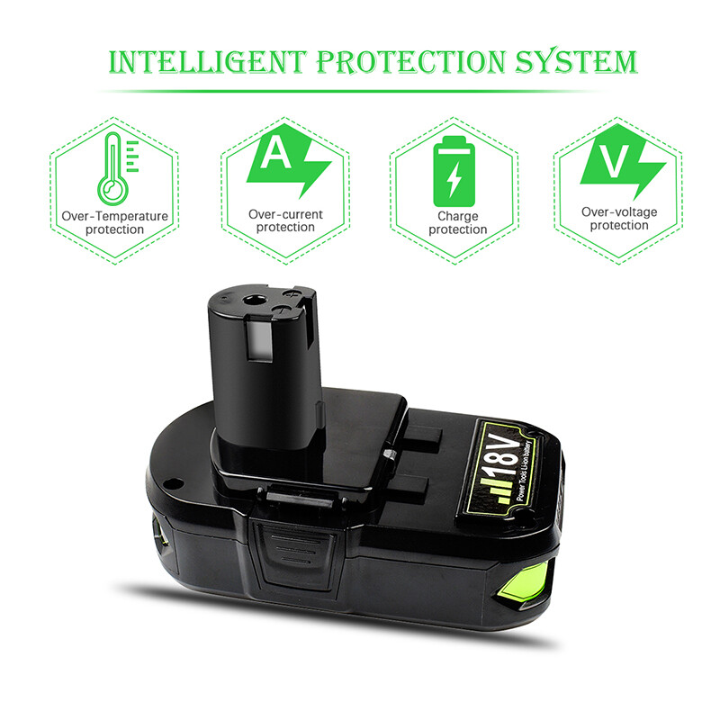 P102 Replace For RYOBI P190 18V Compact Lithium Battery P107 P104 P108 Battery