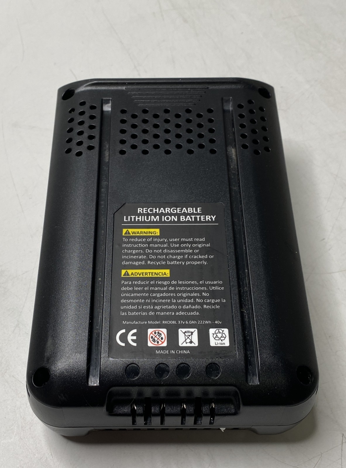 40V 6.0Ah Battery for Kobalt 40 Volt Max Lithium-ion RKO08L 37V 6.0Ah 222Wh