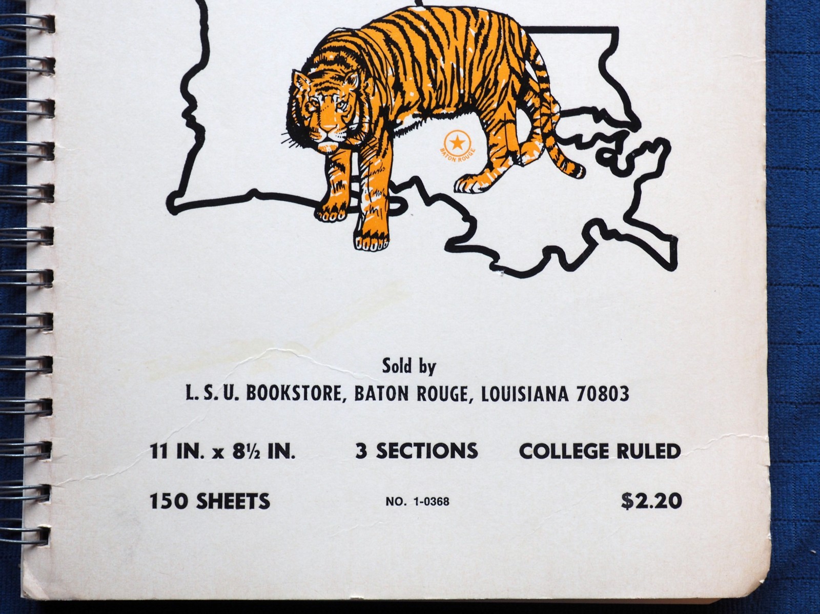 VTG Spiral Bound L.S.U. Tigers Notebook – Bookstore College Ruled 11 IN x 8.5 IN