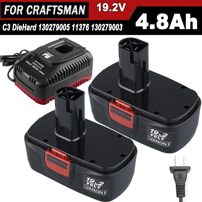 2Pack For Craftsman 19.2 Volt C3 Battery DieHard 130279005 11376 130279003 11375