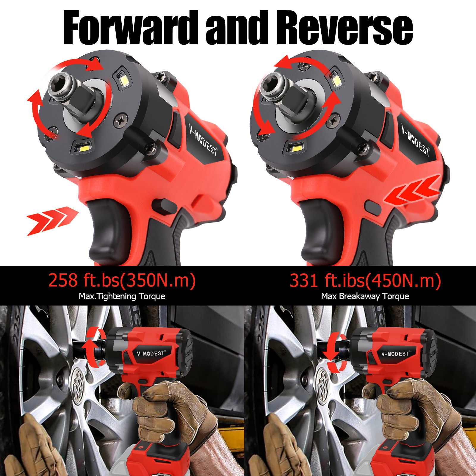 Compatible Milwaukee M18 Fuel 18V Battery Brushless Cordless 1/2″ Impact Wrench