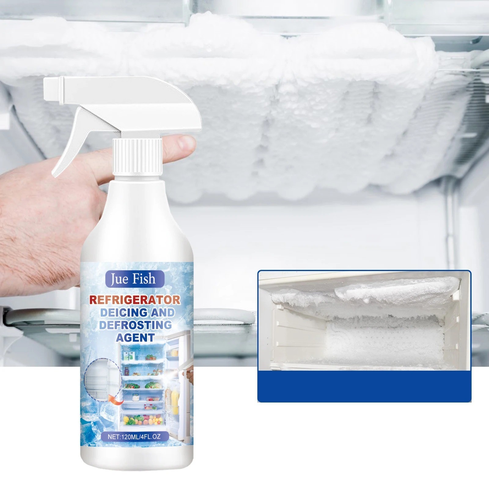120ml Freezer Defrosting Deicing Spray,De-Icer For Refrigerator Buildup best