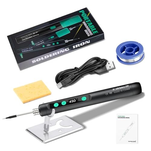 Portable Wireless Soldering Kit—Features a 1100mAh rechargeable USB-C