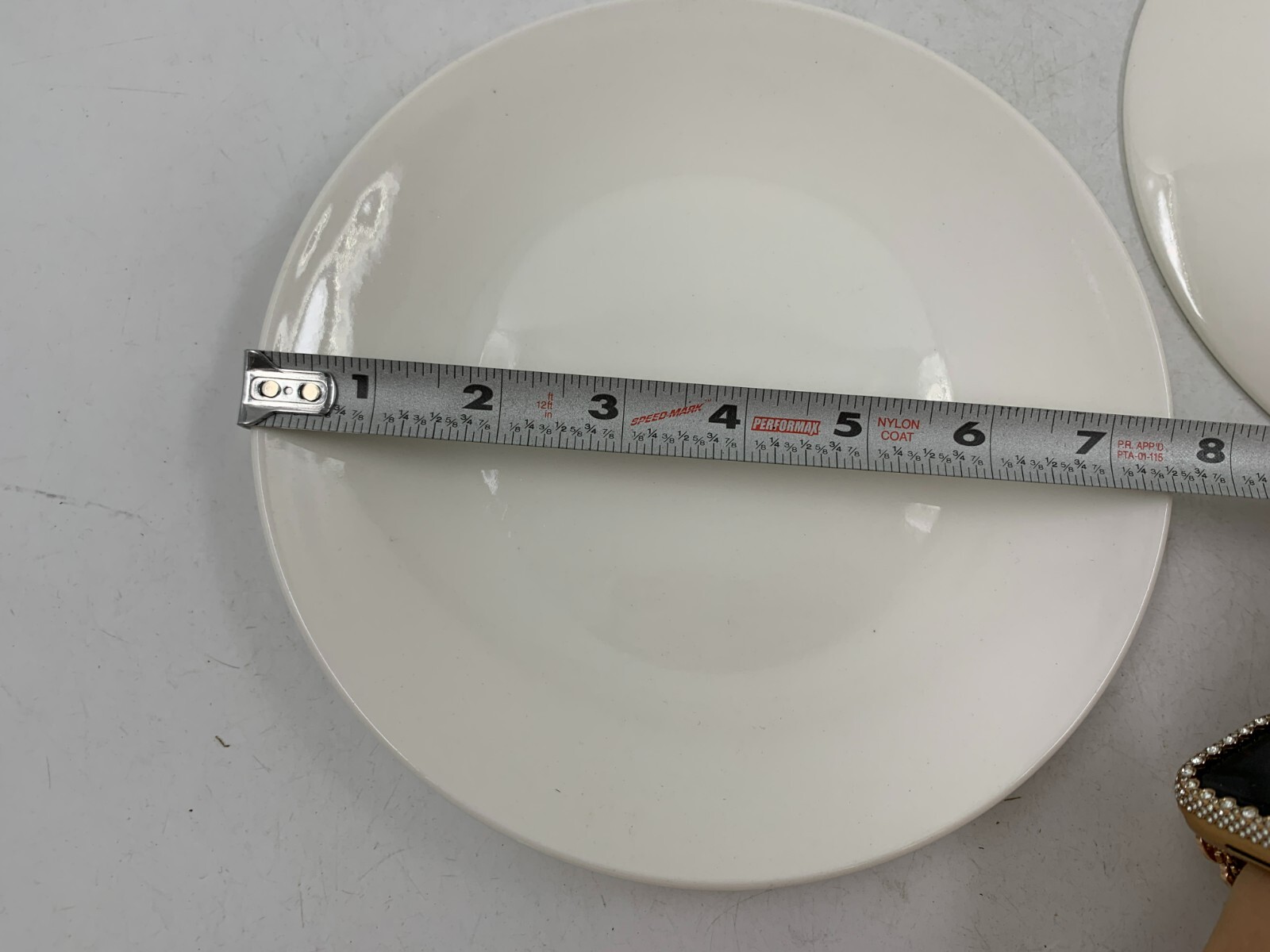 Everyday Simplicity Ceramic 7.5in White Plate Set of 4 BB01B41026