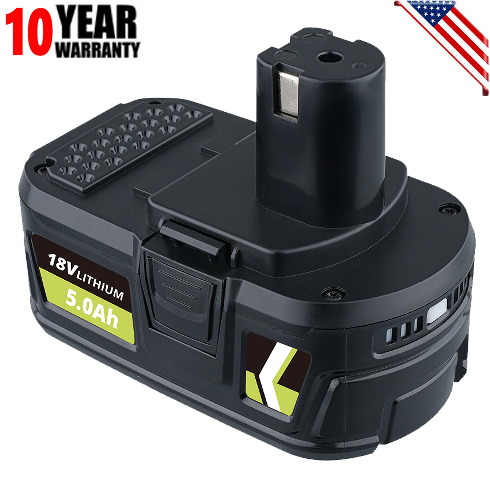 NEW For RYOBI P108 18V 5.0Ah One Plus High Capacity 18 Volt Lithium LED Battery