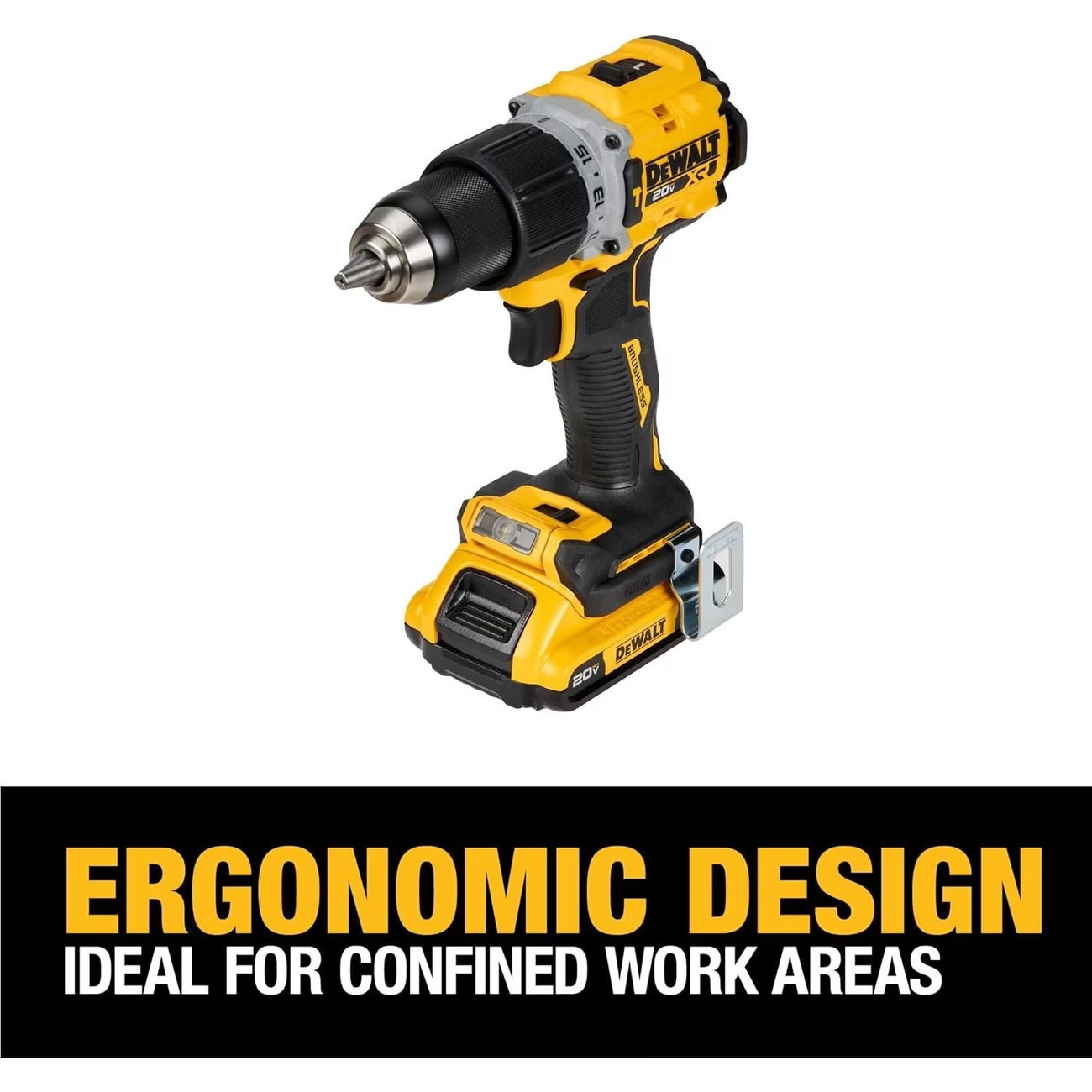 DEWALT 20V MAX Cordless Drill Driver Kit, Electric Drill, Brushless 1/2 Inch