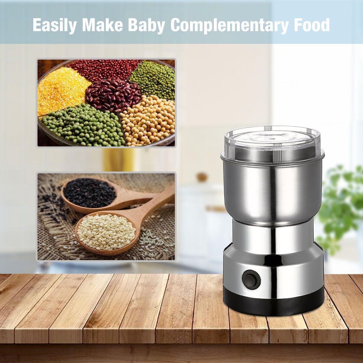 Electric Coffee Bean Grinder Nut Herb Grind Spice Crusher Mill Blender NEW