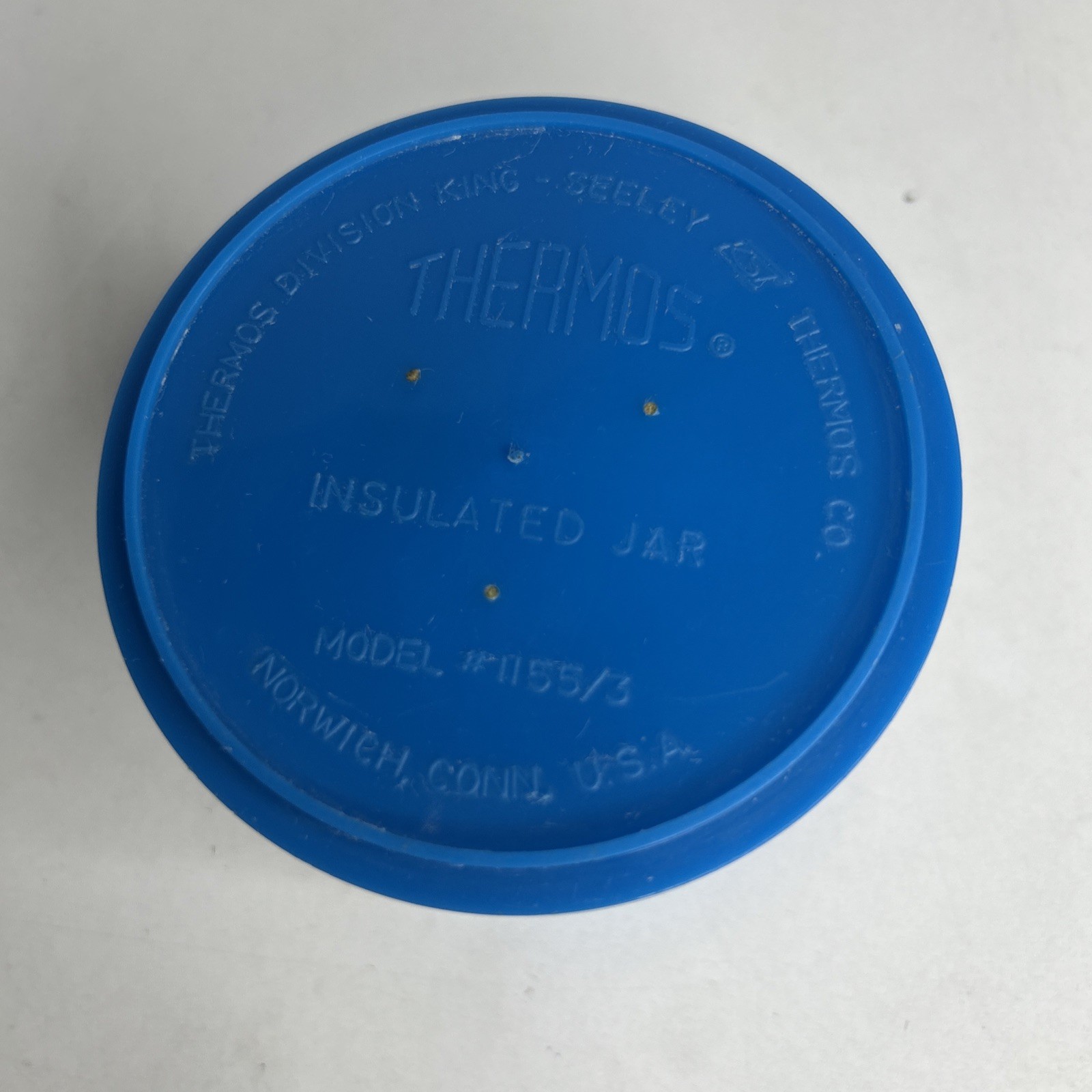 VTG Thermos King-Seeley Insulated Jar 8oz Model 1155/3 Food Soup Blue Plastic