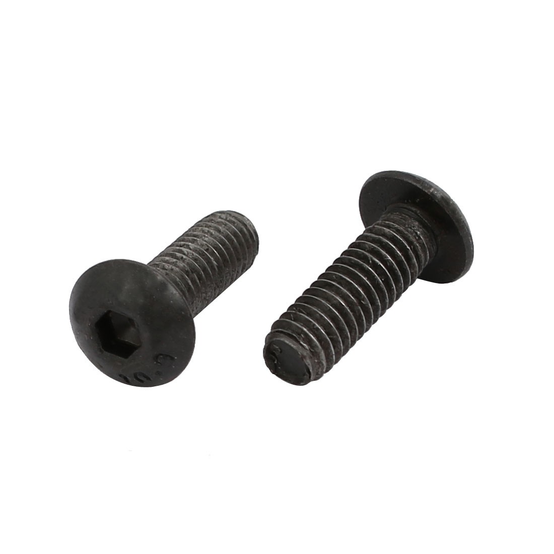 2pcs M4x12mm 10.9 Grade Hex Socket Reverse Left Hand Thread Screw Bolt Black