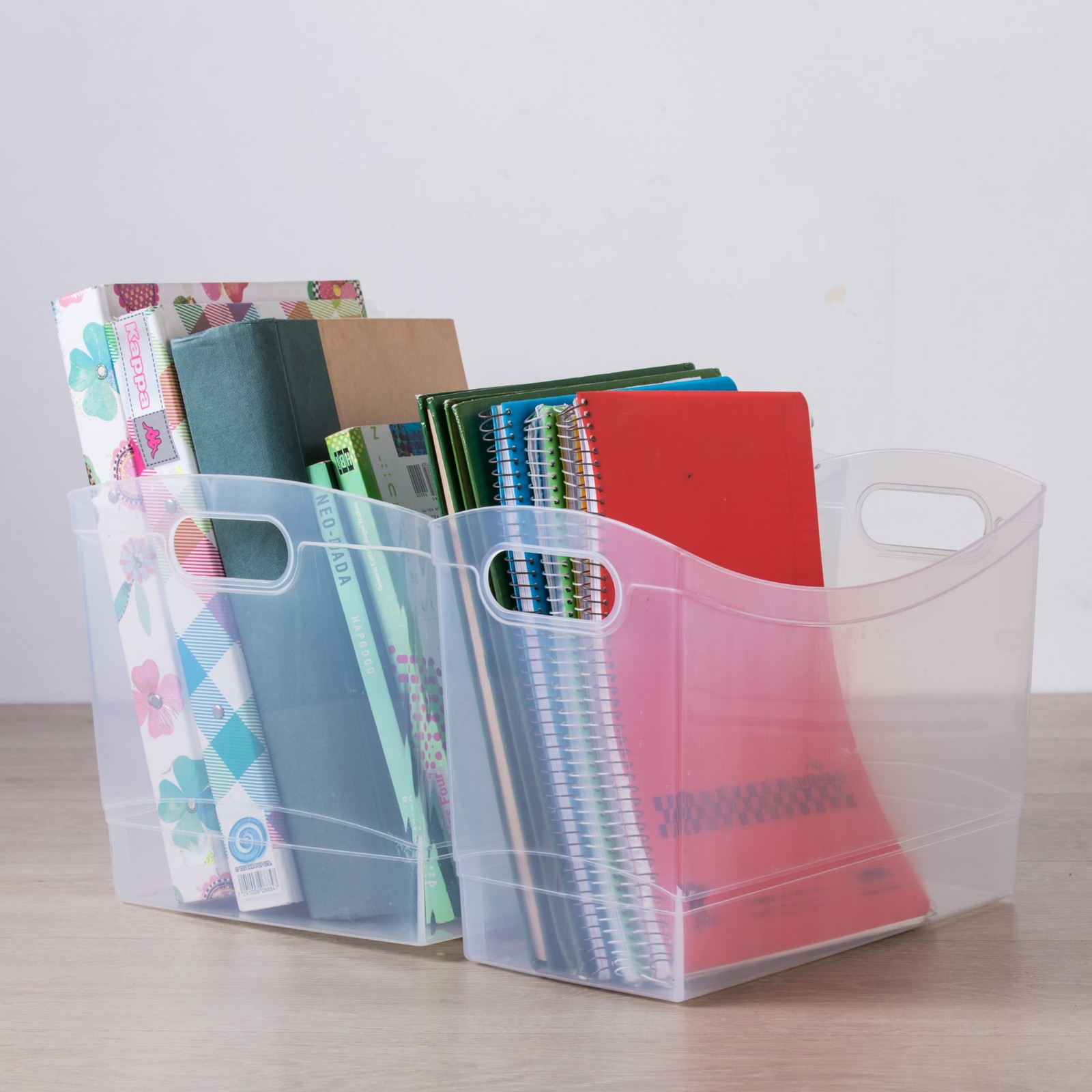 Clear Plastic Storage Bin with Handles, Multi-purpose Organizer 15.3×10.4×9.8in